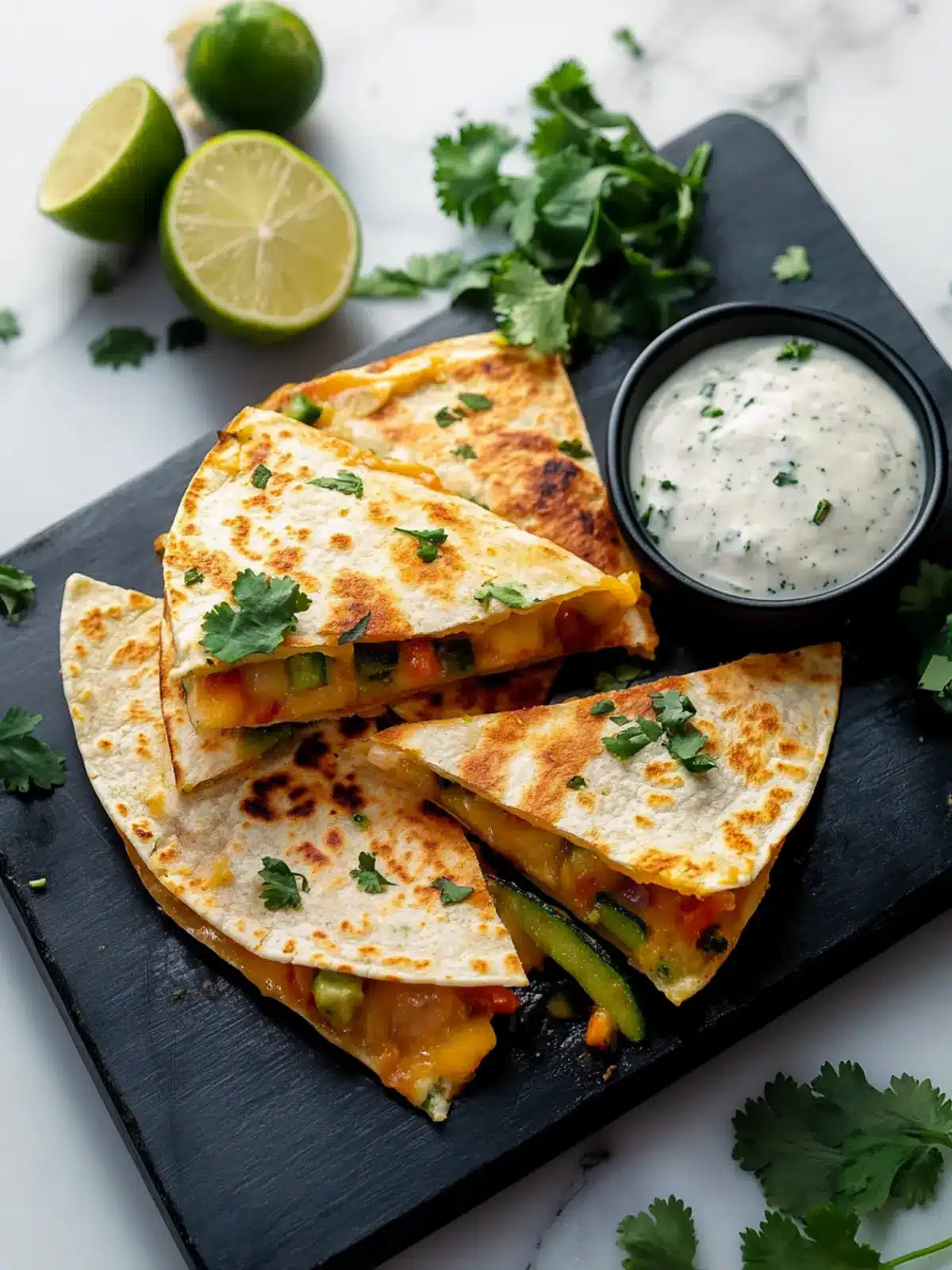Veggie Quesadilla Bliss with Sweet Potatoes and Black Beans 3 Veggie Quesadilla