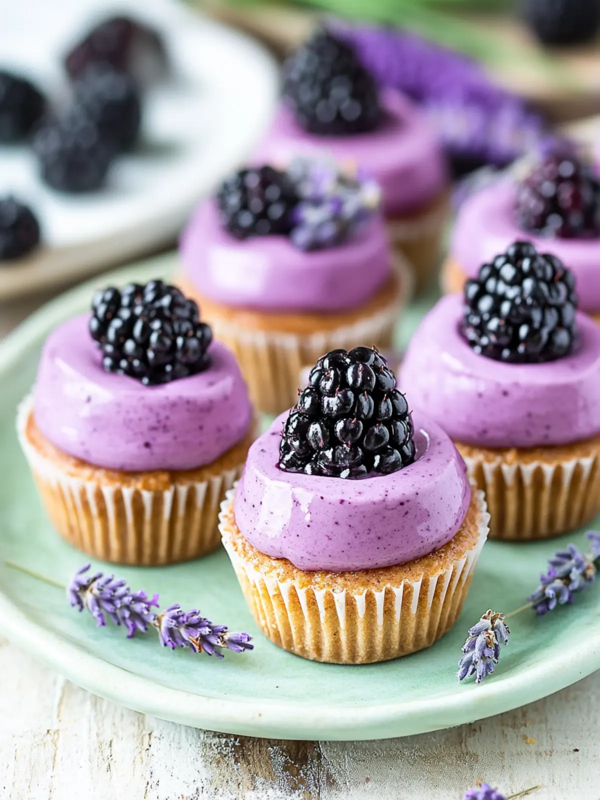 Delightful Mini Blackberry Lavender Cheesecakes to Savor 4 Mini Blackberry Lavender Cheesecakes