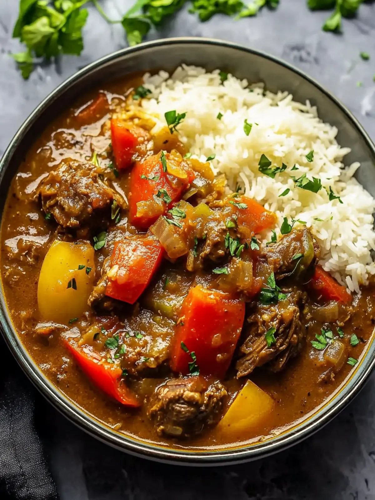 Soul-Warming Caribbean-Style Beef Stew with Rice Delight 4 Caribbean-Style Beef Stew with Rice