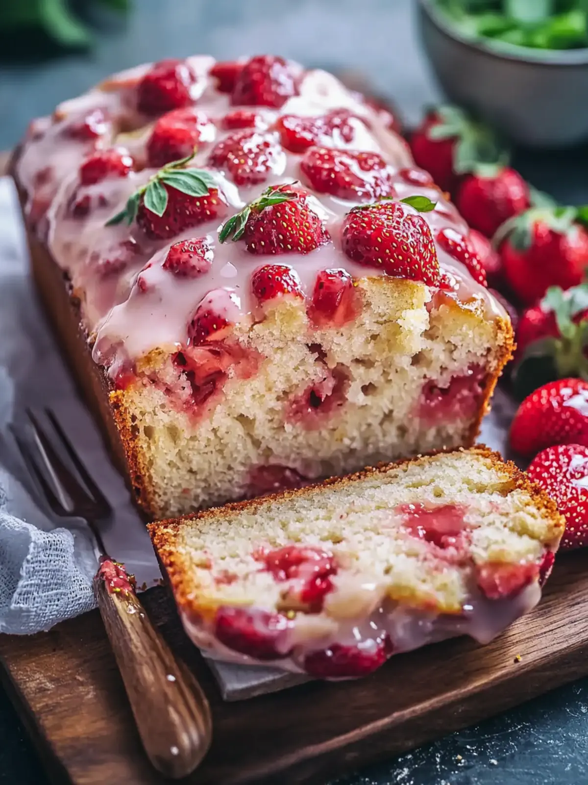 Irresistible Glazed Strawberry Bread: Your New Favorite Treat 3 Glazed Strawberry Bread