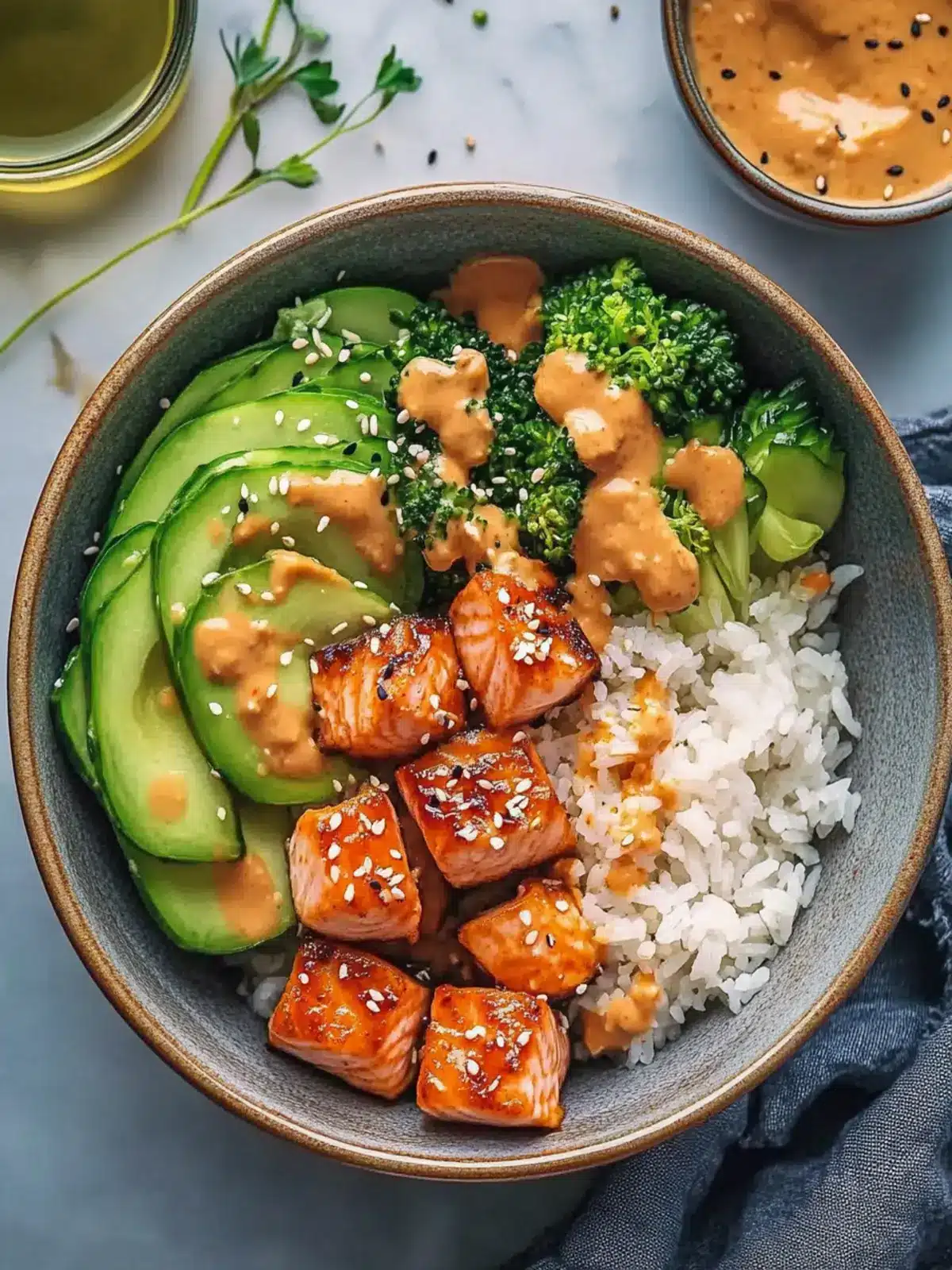 Spicy Bang Bang Salmon Rice Bowls Ready in 30 Minutes 3 Bang Bang Salmon Rice Bowls