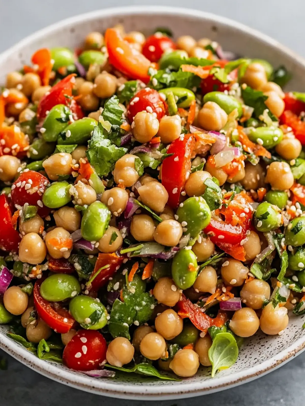 Chickpea Edamame Salad: Fresh, Crunchy, and So Easy to Make 2 Chickpea Edamame Salad