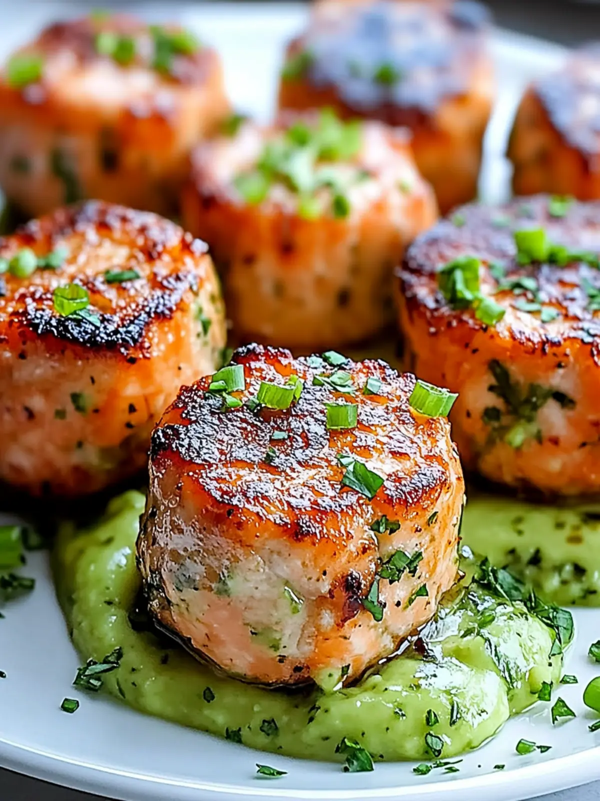 Savory Salmon Balls with Zesty Avocado Sauce Delight 5 Salmon Balls Avocado Sauce