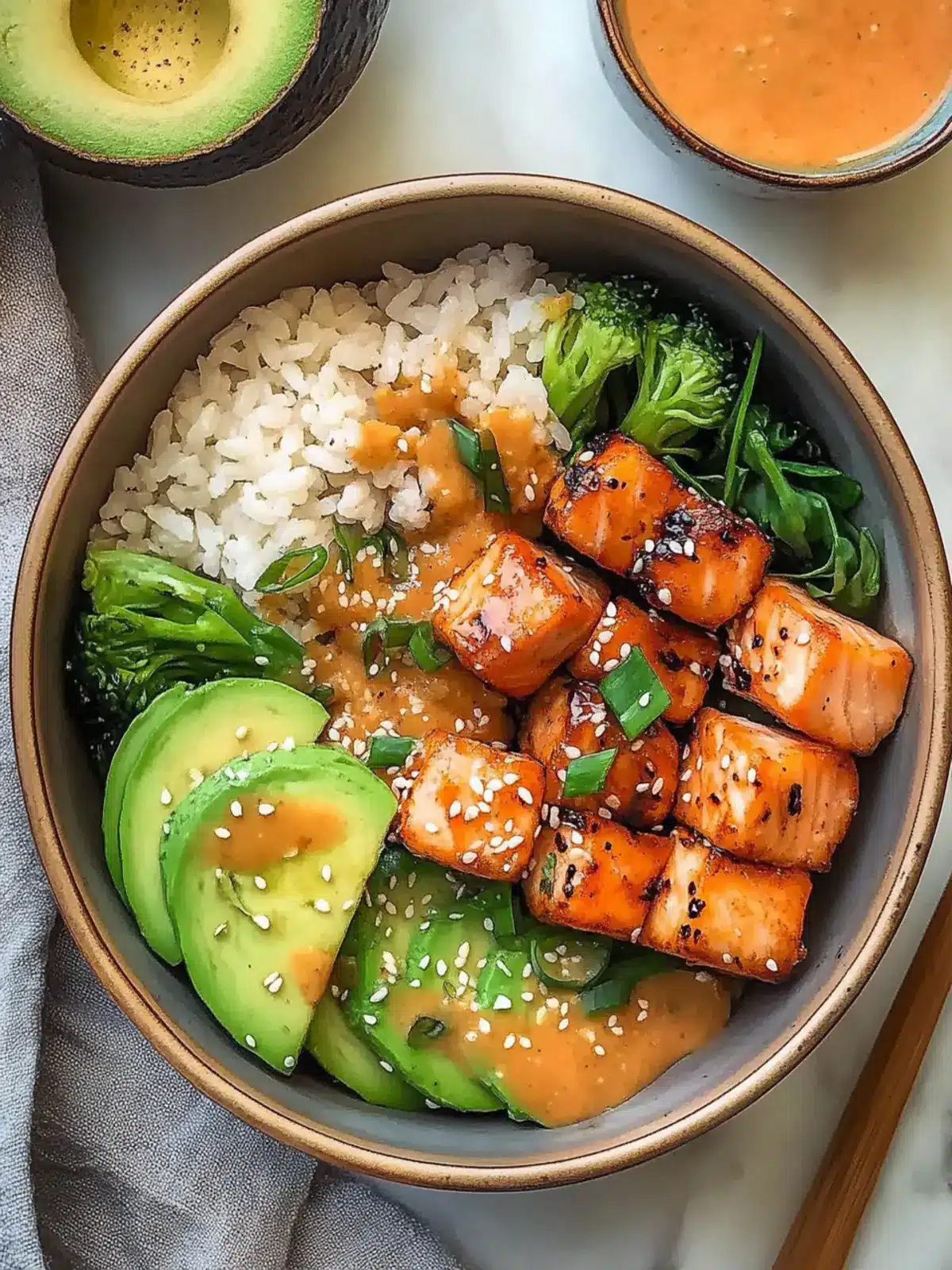 Spicy Bang Bang Salmon Rice Bowls Ready in 30 Minutes 5 Bang Bang Salmon Rice Bowls
