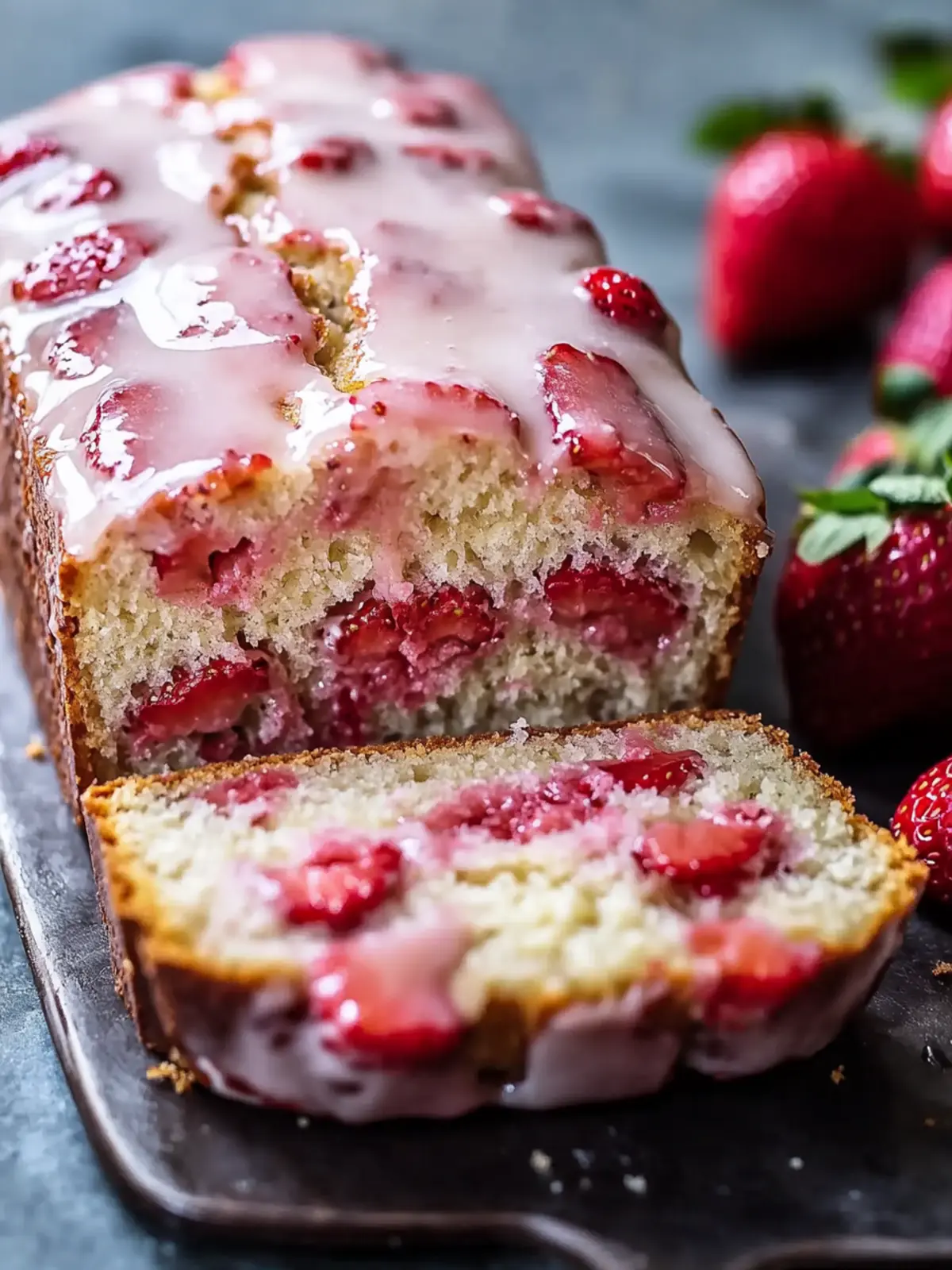 Irresistible Glazed Strawberry Bread: Your New Favorite Treat 2 Glazed Strawberry Bread