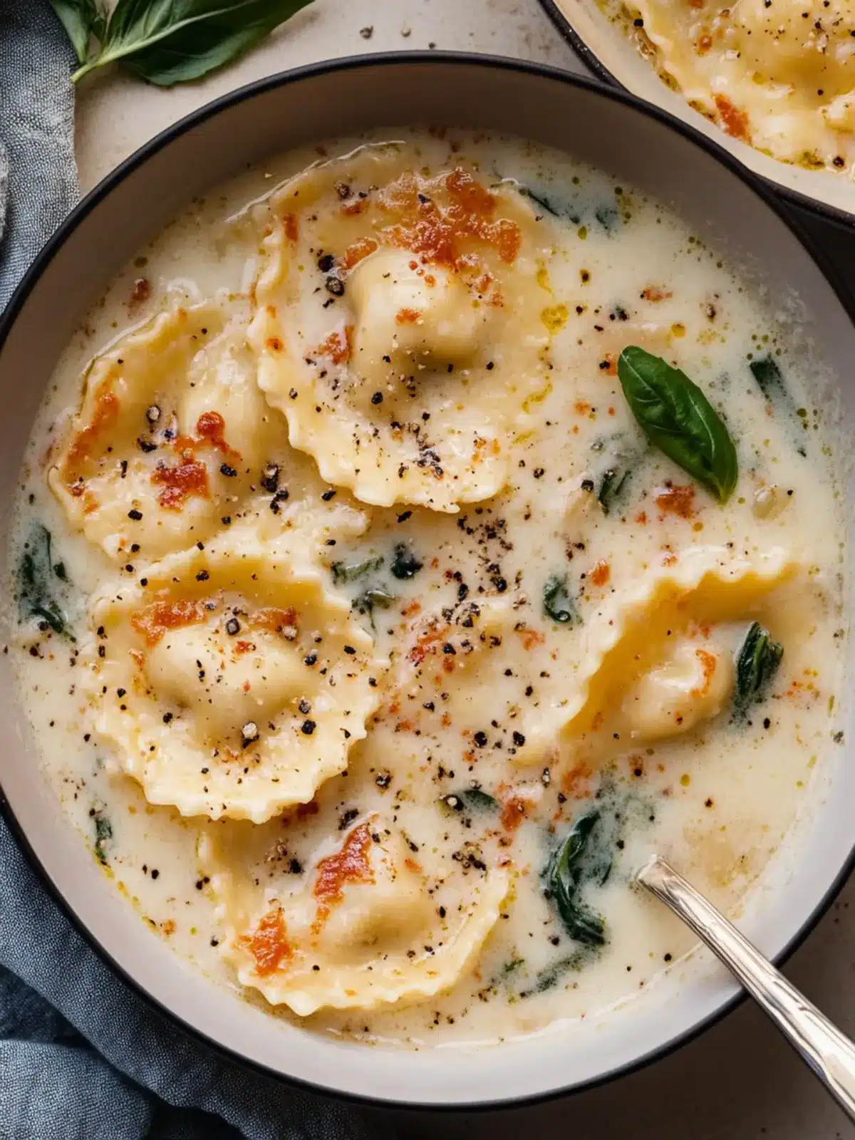 Creamy Tuscan Ravioli Soup for Cozy Nights at Home 3 Creamy Tuscan Ravioli Soup