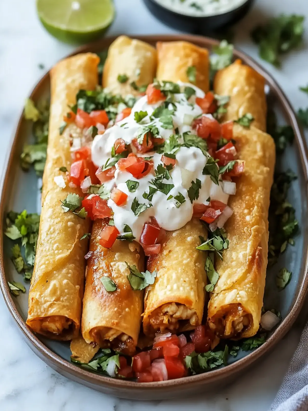 Crispy Chicken Flautas Mexicanas: A Delightful Family Feast 4 Crispy Chicken Flautas Mexicanas