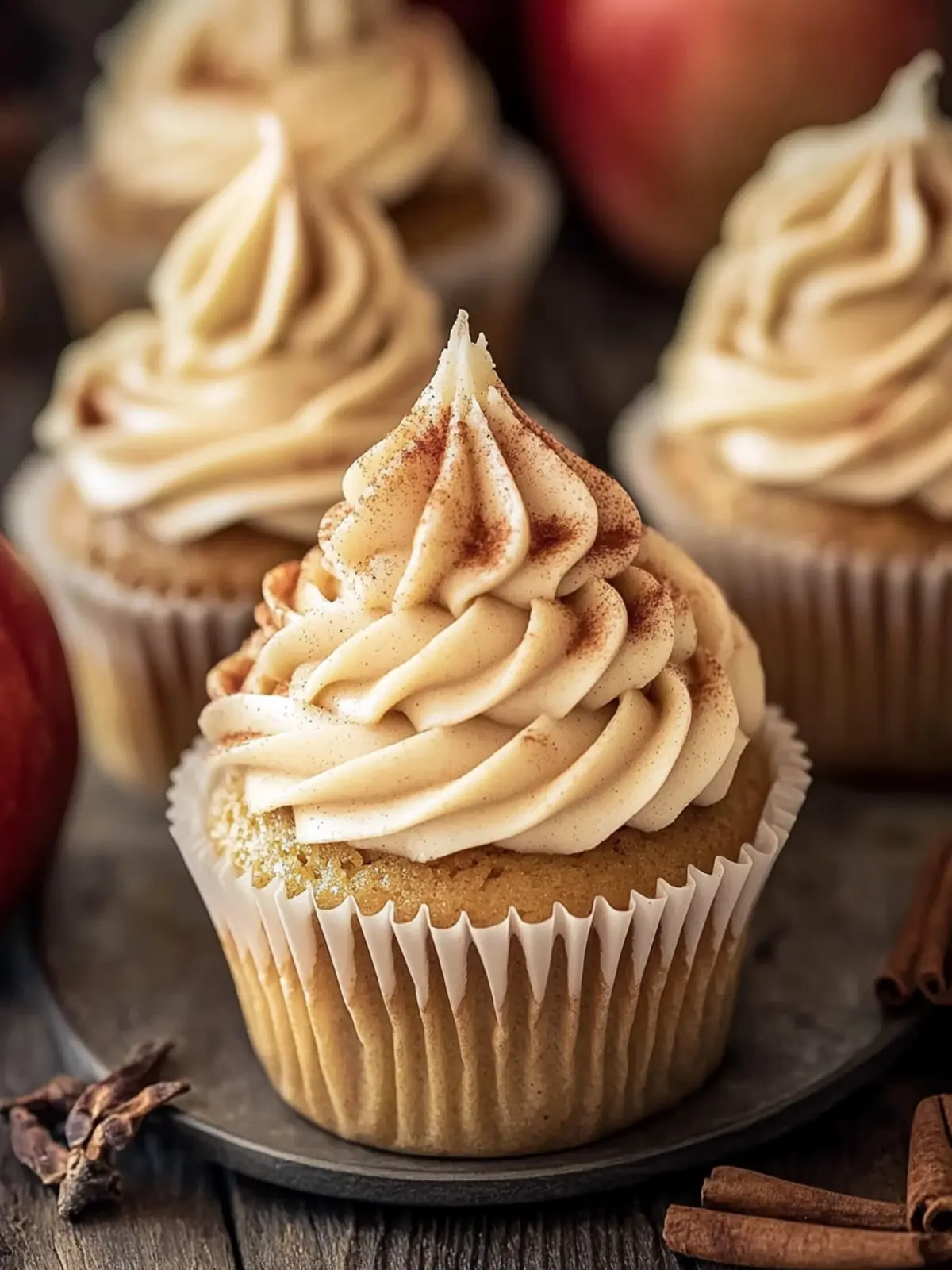 Delicious Apple Cider Cupcakes with Spiced Buttercream Frosting 5 Apple Cider Cupcakes with Spiced Buttercream Frosting
