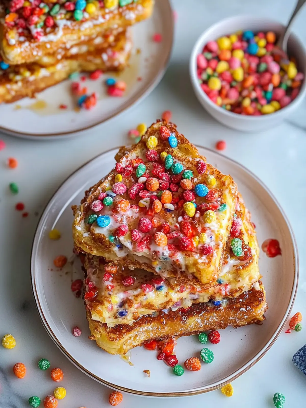Crunchy French Toast with Fruity Pebbles for a Fun Breakfast 2 Crunchy French Toast with Fruity Pebbles