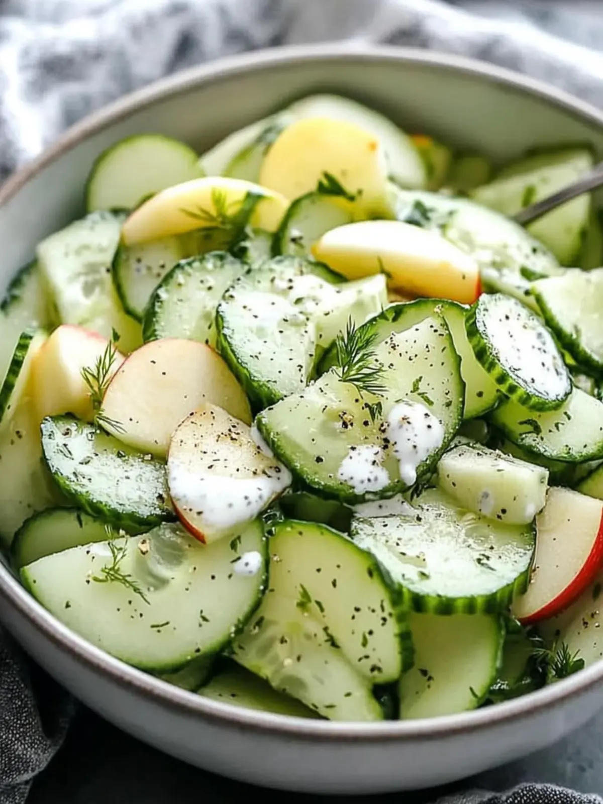 Zesty Apple Cucumber Salad with Creamy Yogurt Dressing Delight 4 Apple Cucumber Salad With Creamy Yogurt Dressing