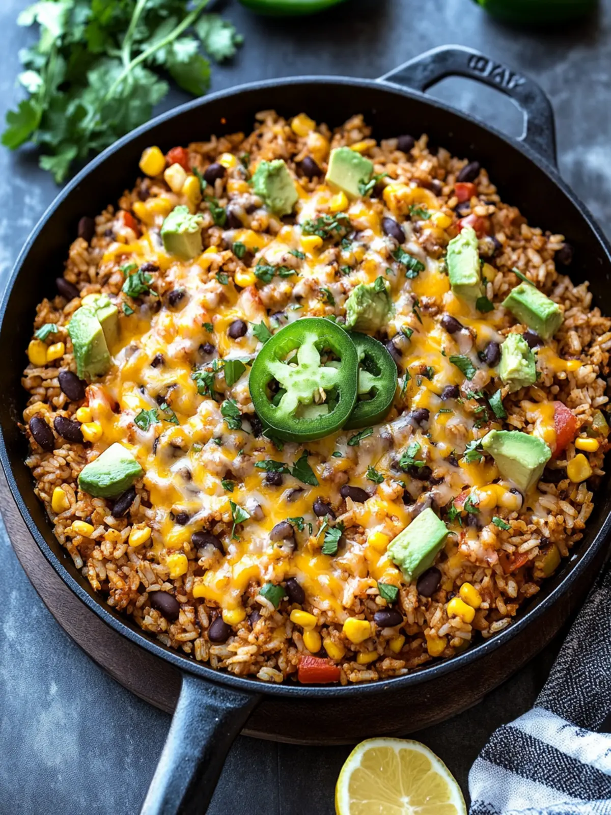 Cheesy Taco Rice Skillet: Quick Comfort for Taco Lovers 2 Cheesy Taco Rice Skillet