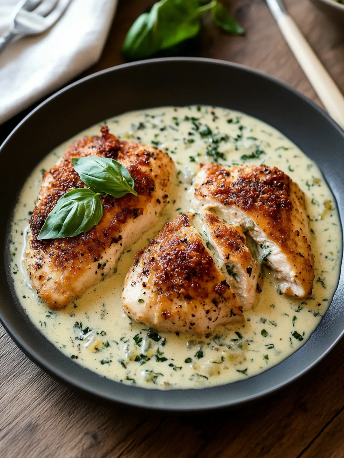 Savor Chicken in Basil Cream Sauce in Just 30 Minutes 4 Chicken in Basil Cream Sauce