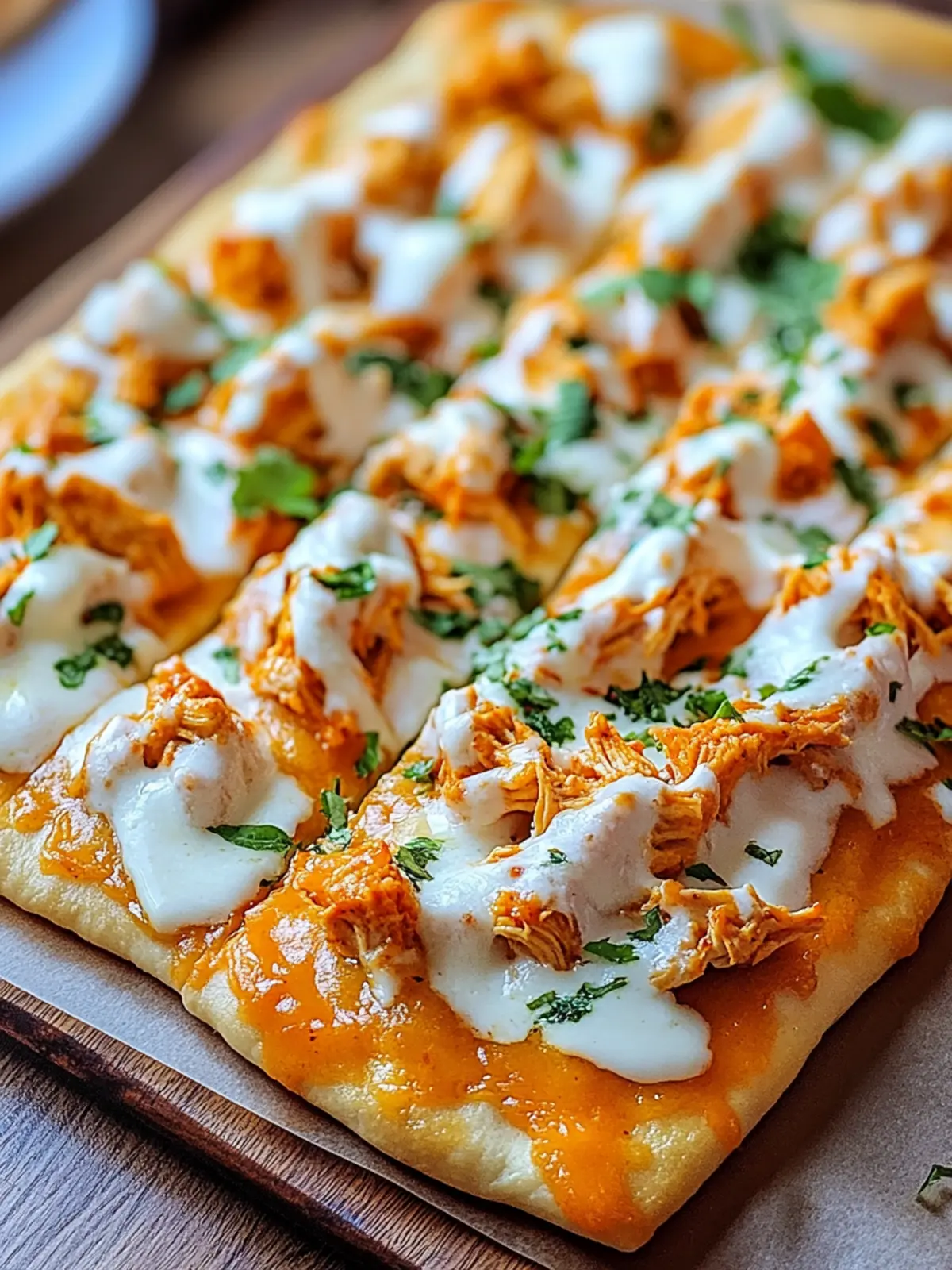 Buffalo Chicken Flatbread: Your New Go-To Game Day Snack 3 Buffalo Chicken Flatbread