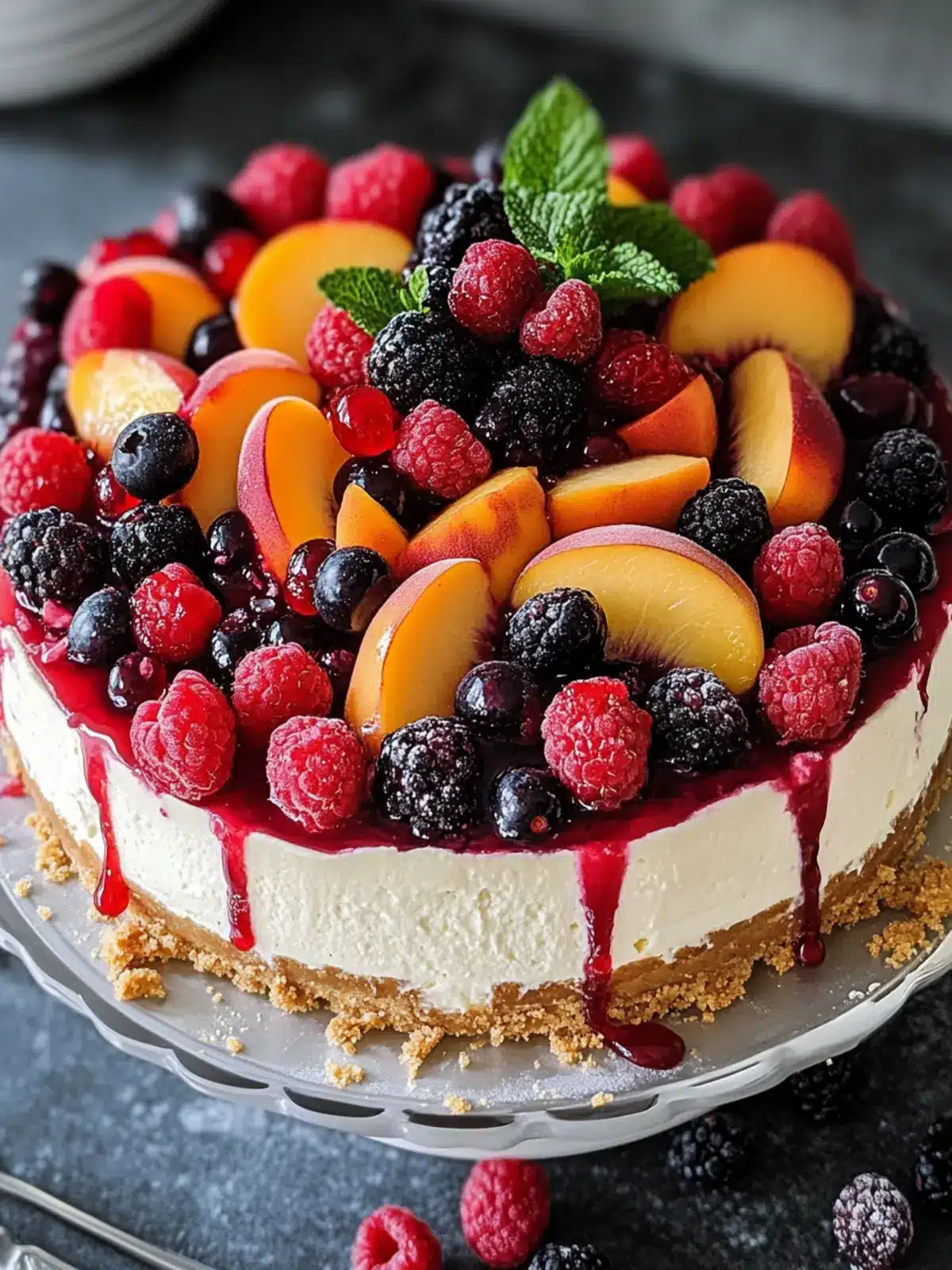 Delightful Summer Berry and Peach Cheesecake You’ll Love 5 Summer Berry and Peach Cheesecake