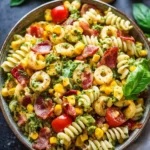 Delicious Corn Pasta Salad with Bacon and Creamy Pesto Dressing 10 Corn Pasta Salad with Bacon and Creamy Pesto Dressing