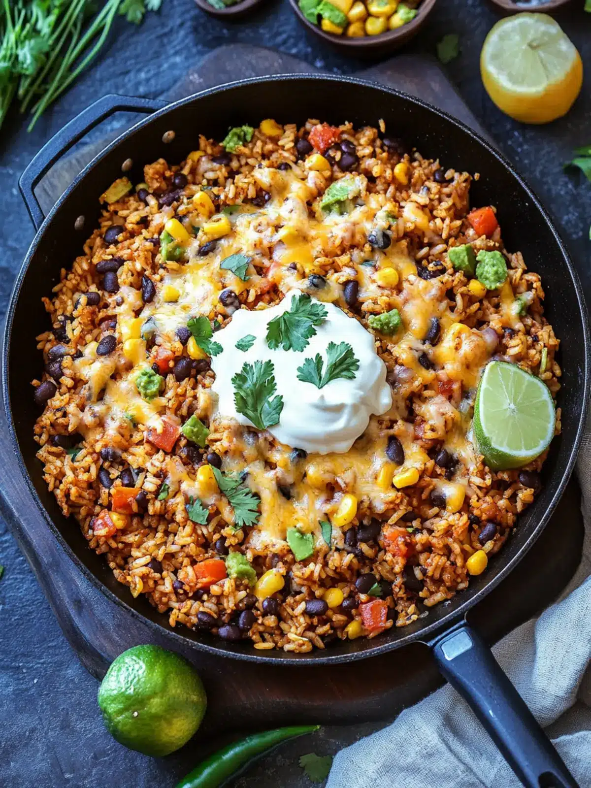 Cheesy Taco Rice Skillet: Quick Comfort for Taco Lovers 5 Cheesy Taco Rice Skillet