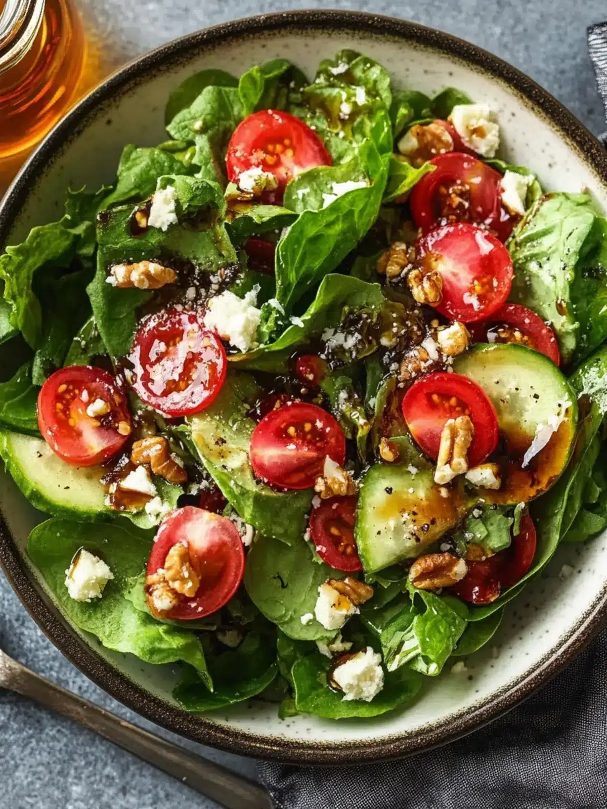 Delicious Spring Mix Salad with Balsamic Honey Dressing in 10 Min 4 Spring Mix Salad with Balsamic Honey