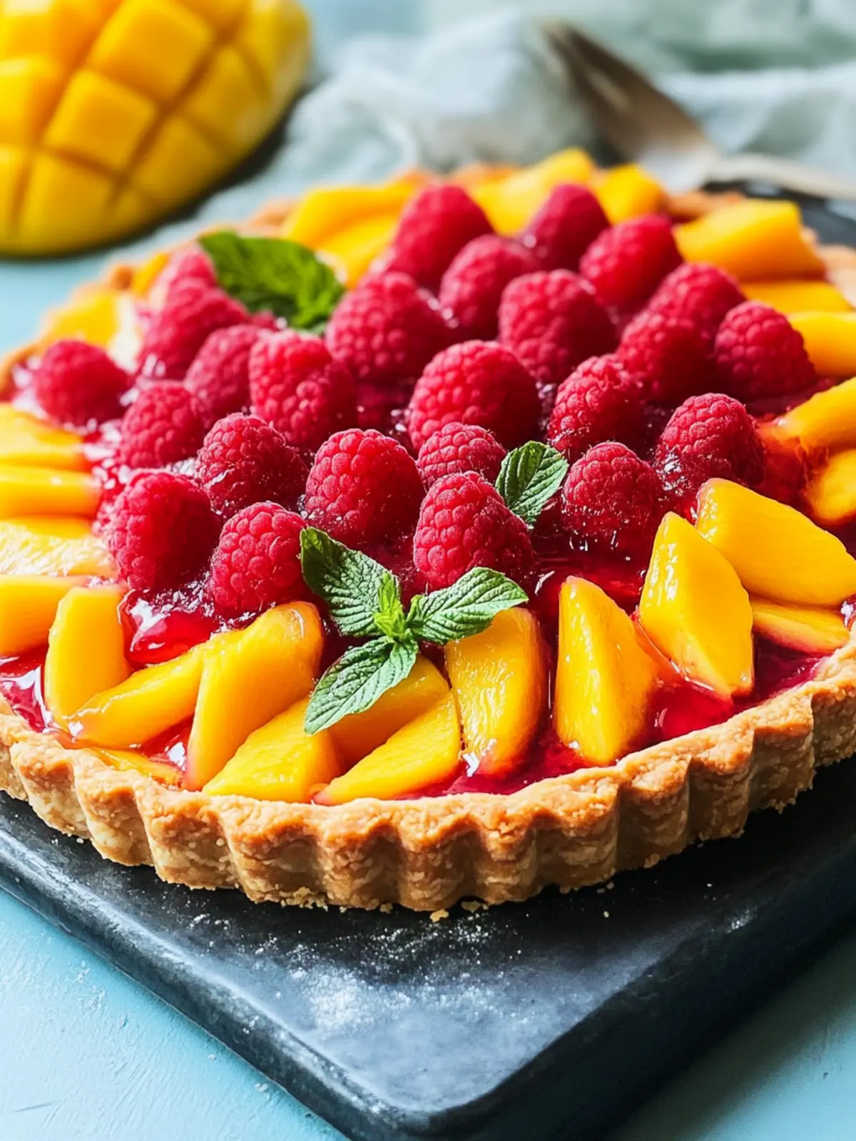 Delicious Raspberry Mango Tart for an Eye-Catching Dessert 4 Raspberry Mango Tart