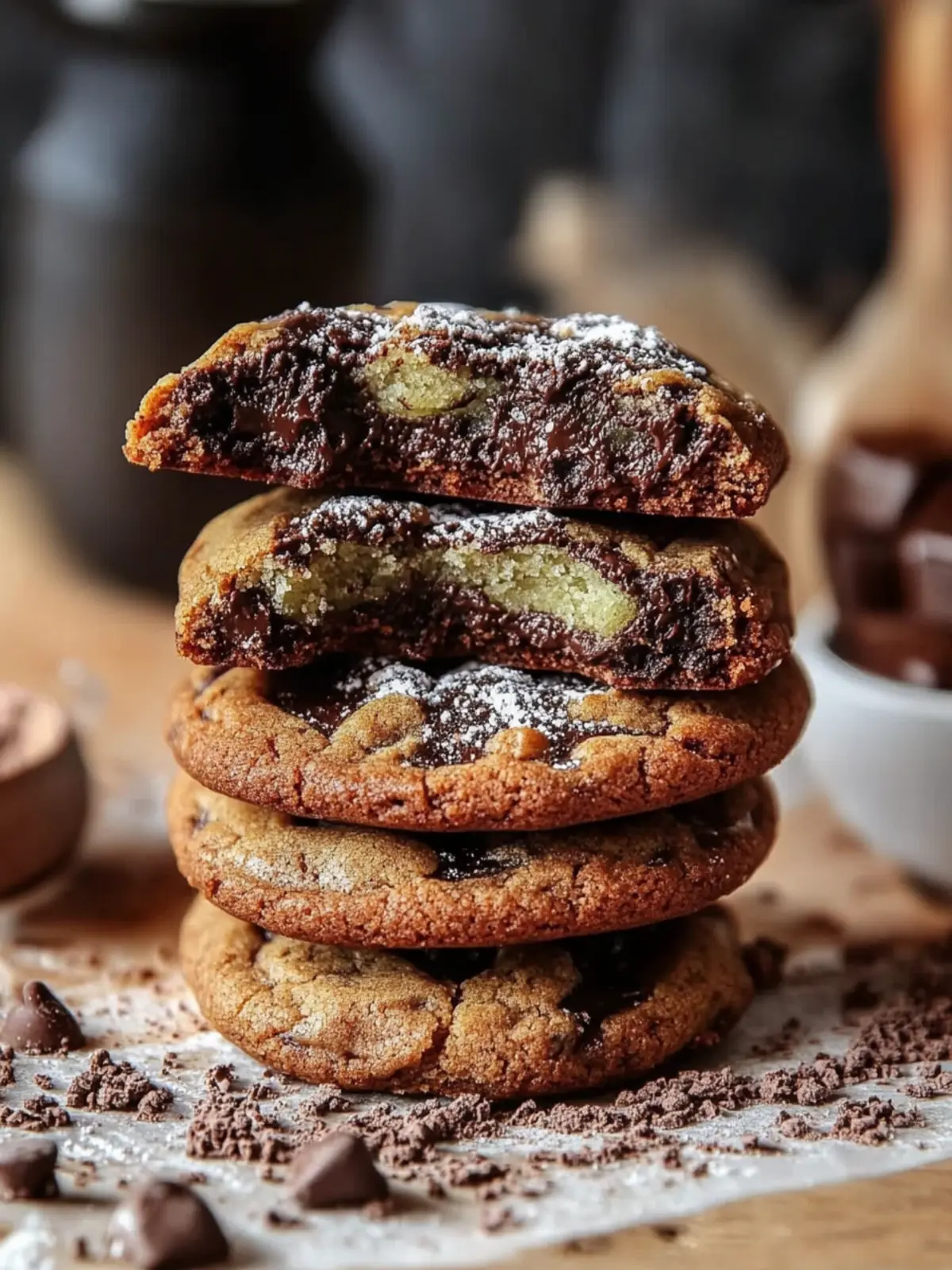 Dubai Chocolate Cookies with Crunchy Pistachio Delight 4 Dubai Chocolate Cookies