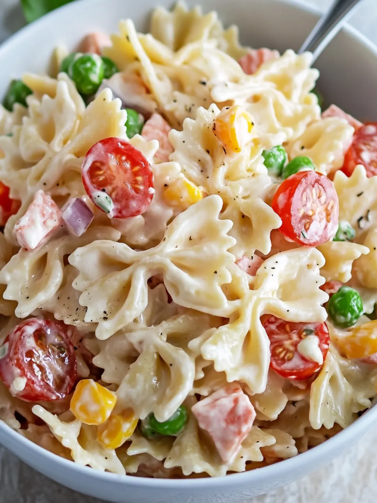 Delicious Creamy Bow Tie Pasta Salad for Every Occasion 2 Creamy Bow Tie Pasta Salad