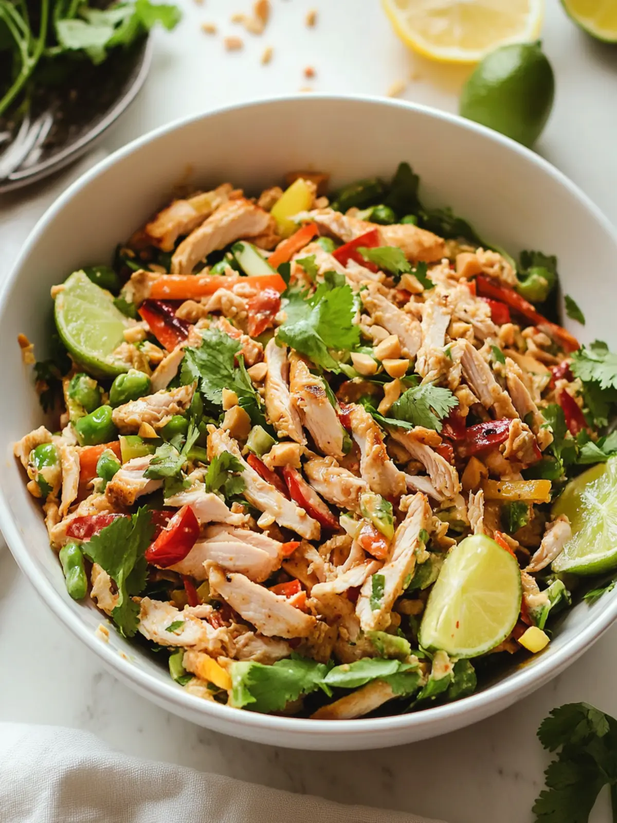 Savor Thai Chicken Salad with Peanut Dressing – Easy & Fresh! 5 Thai Chicken Salad with Peanut Dressing