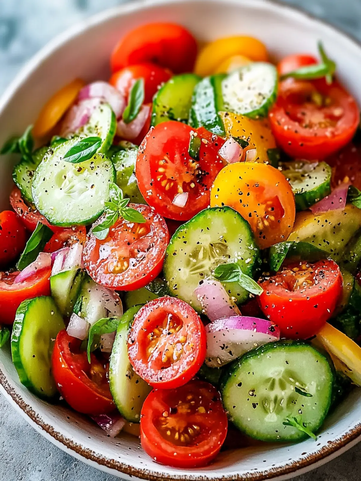 Vibrant Tomato Cucumber Salad for Refreshing Summer Bliss 4 Tomato Cucumber Salad