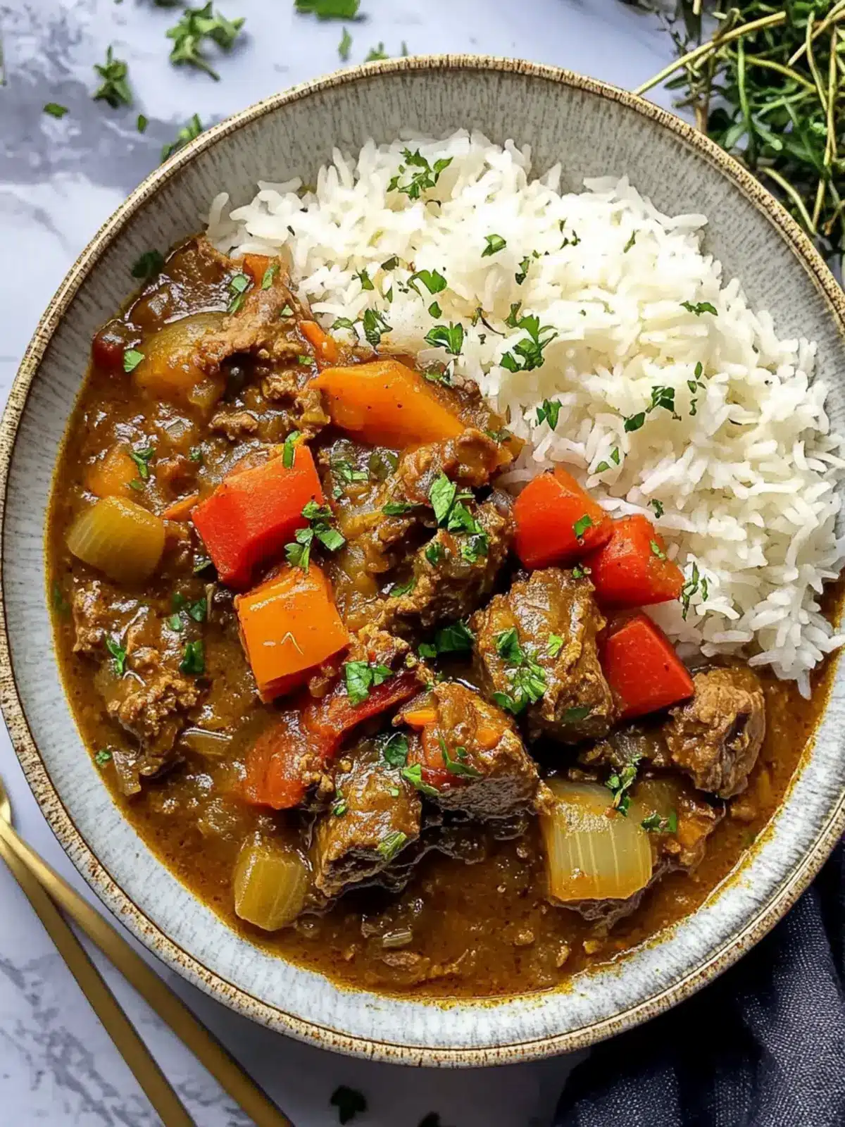 Soul-Warming Caribbean-Style Beef Stew with Rice Delight 3 Caribbean-Style Beef Stew with Rice