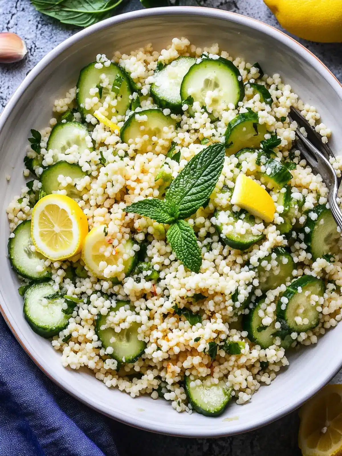 Zesty Lemon Cucumber Couscous Salad for Fresh Summer Vibes 4 Lemon Cucumber Couscous Salad