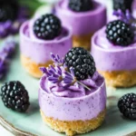 Delightful Mini Blackberry Lavender Cheesecakes to Savor 6 Mini Blackberry Lavender Cheesecakes