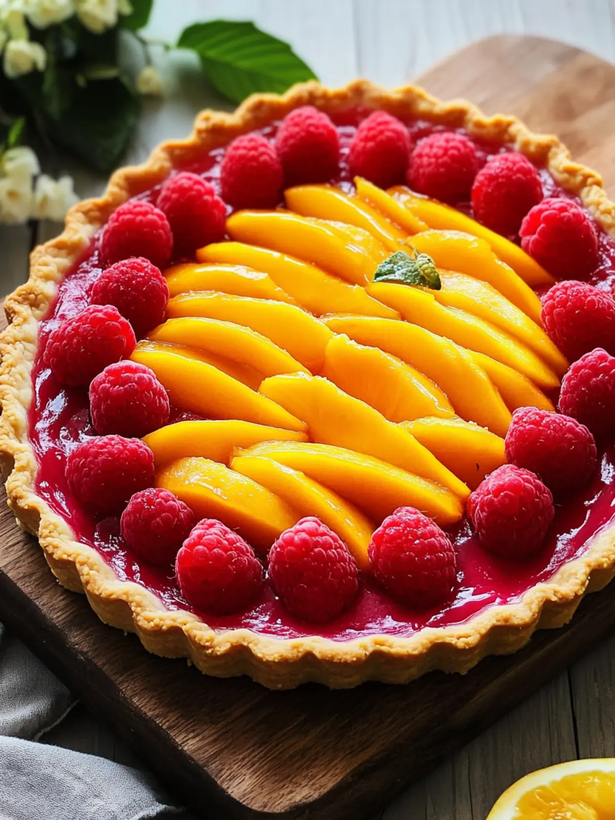 Delicious Raspberry Mango Tart for an Eye-Catching Dessert 2 Raspberry Mango Tart