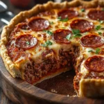 Delicious Deep Hamburger Beef Sausage & Pepperoni Pie Recipe 7 Deep Hamburger Beef Sausage & Pepperoni Pie