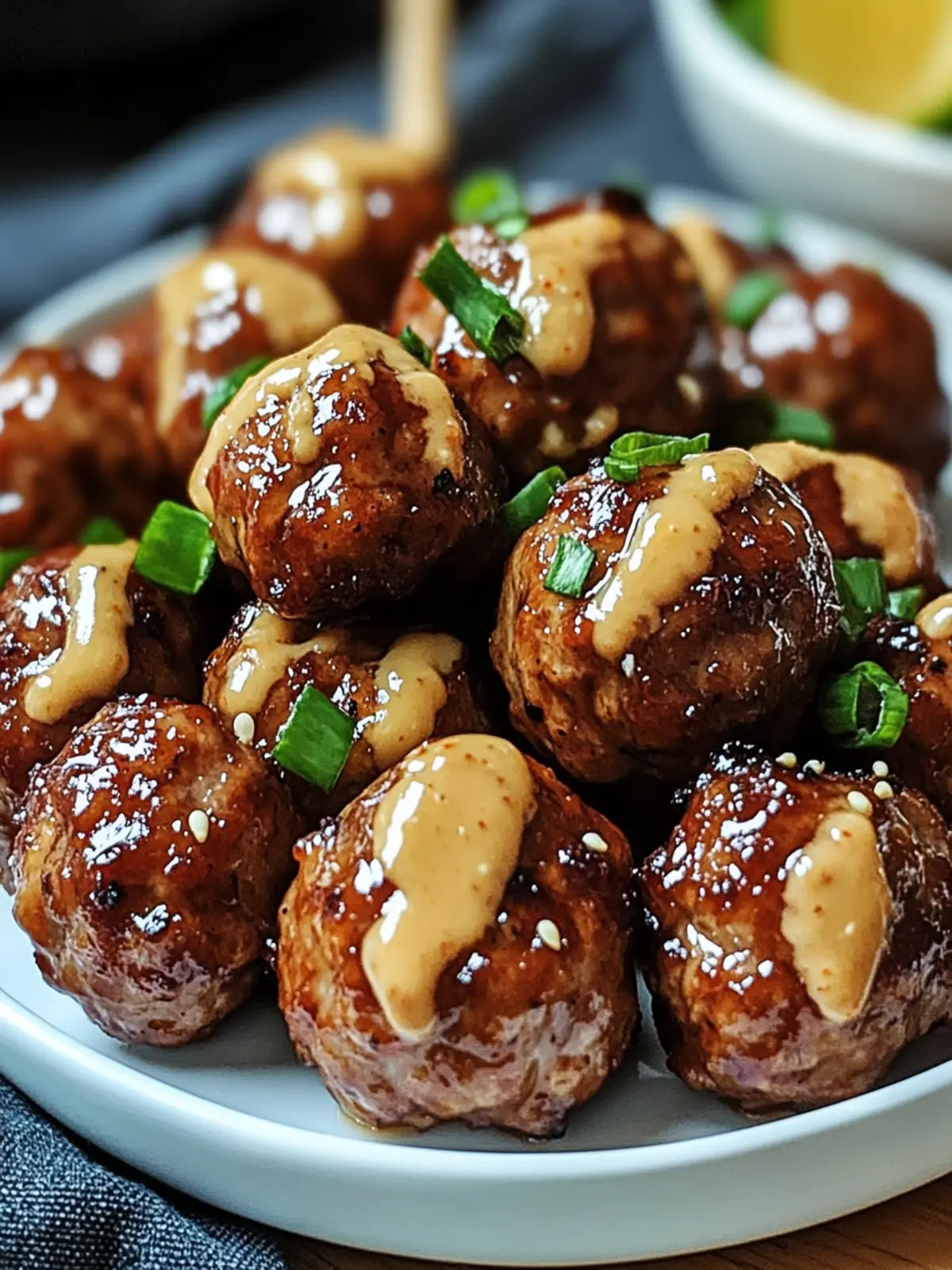 Korean BBQ Meatballs with a Fiery Spicy Mayo Dip 4 Korean BBQ Meatballs