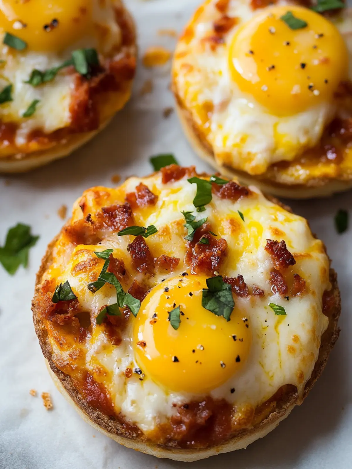 Mouthwatering Muffin Breakfast Pizzas for a Fun Morning Twist 3 Muffin Breakfast Pizzas