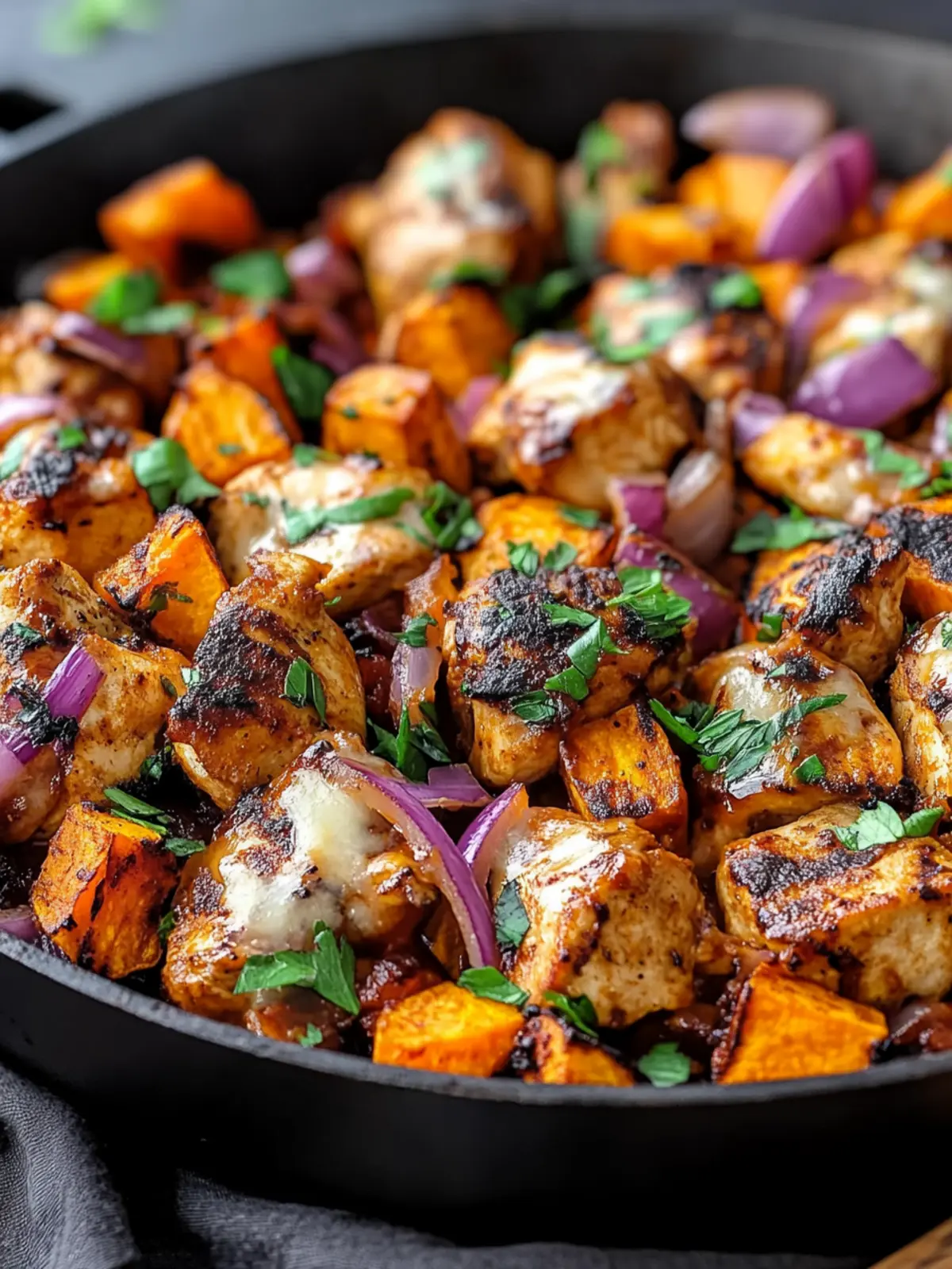 BBQ Chicken Sweet Potato Skillet: Your New Family Favorite 2 BBQ Chicken Sweet Potato Skillet