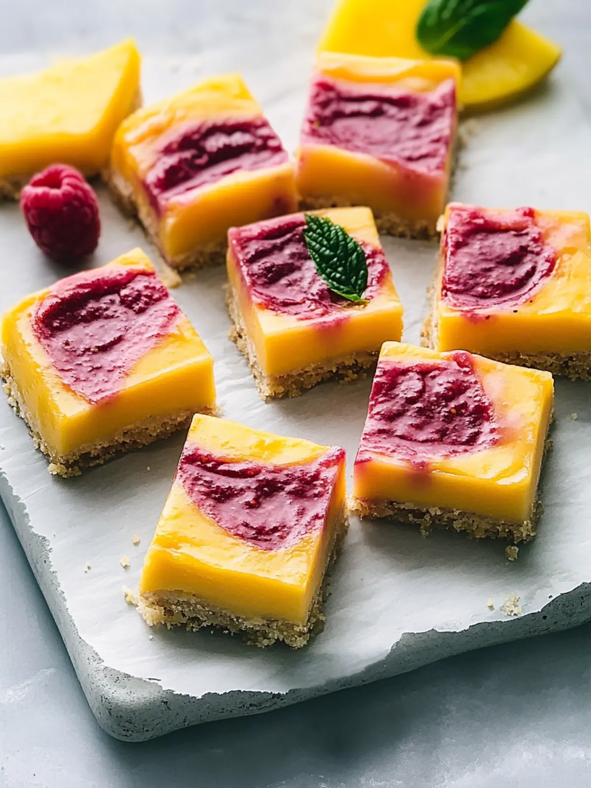 Raspberry Mango Bars: A Sweet Bite of Summer Bliss 4 Raspberry Mango Bars