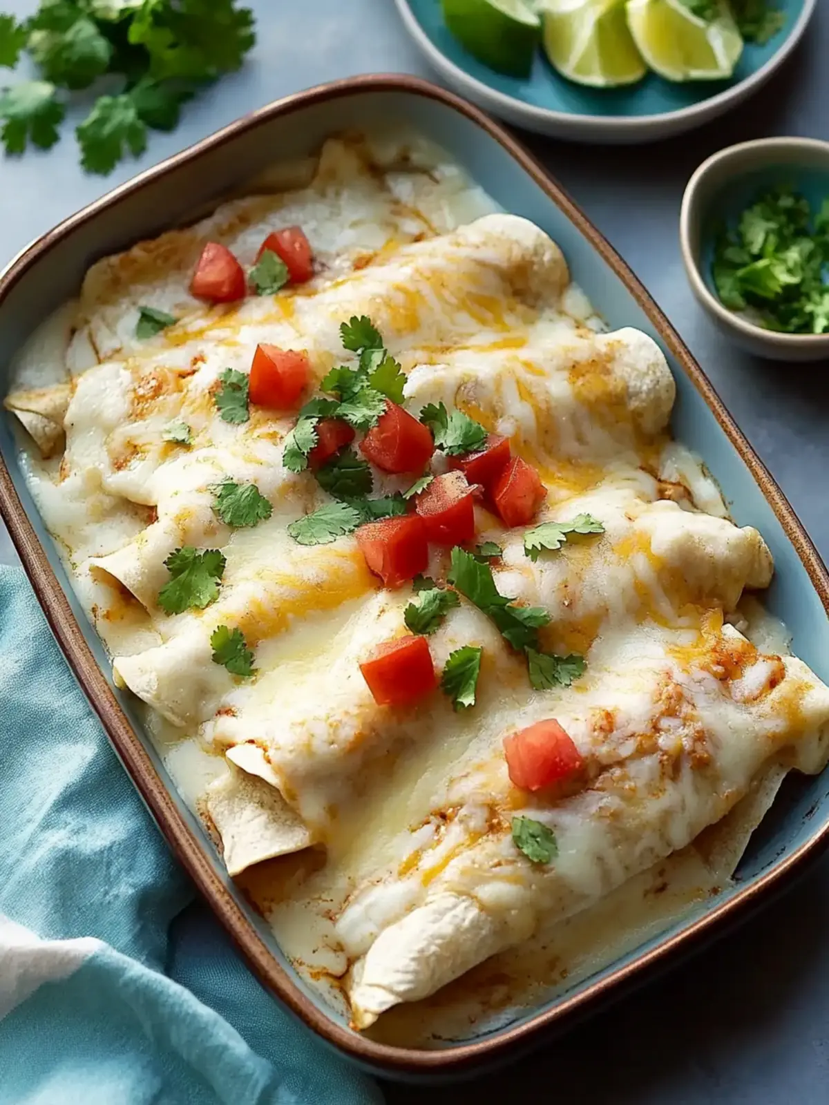 Creamy White Rotisserie Chicken Enchiladas for Easy Dinners 5 White Rotisserie Chicken Enchiladas