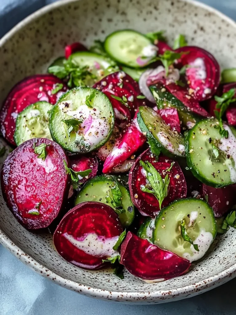 Crisp Cucumber and Beetroot Salad
