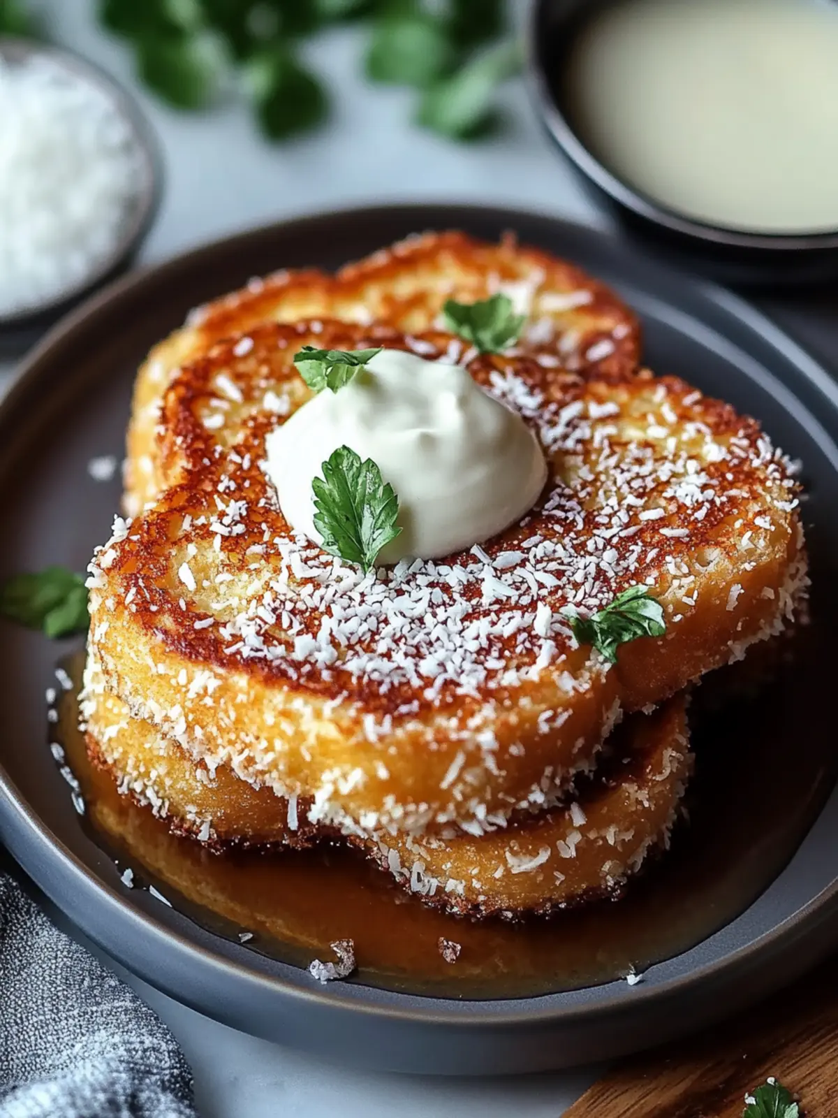 Coconut Crusted French Toast: A Tropical Breakfast Delight 2 Coconut Crusted French Toast
