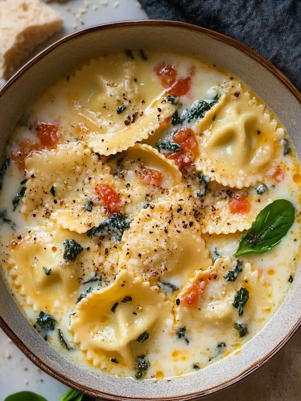 Creamy Tuscan Ravioli Soup for Cozy Nights at Home 4 Creamy Tuscan Ravioli Soup