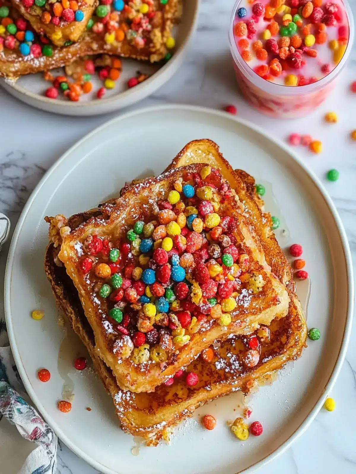 Crunchy French Toast with Fruity Pebbles for a Fun Breakfast 4 Crunchy French Toast with Fruity Pebbles