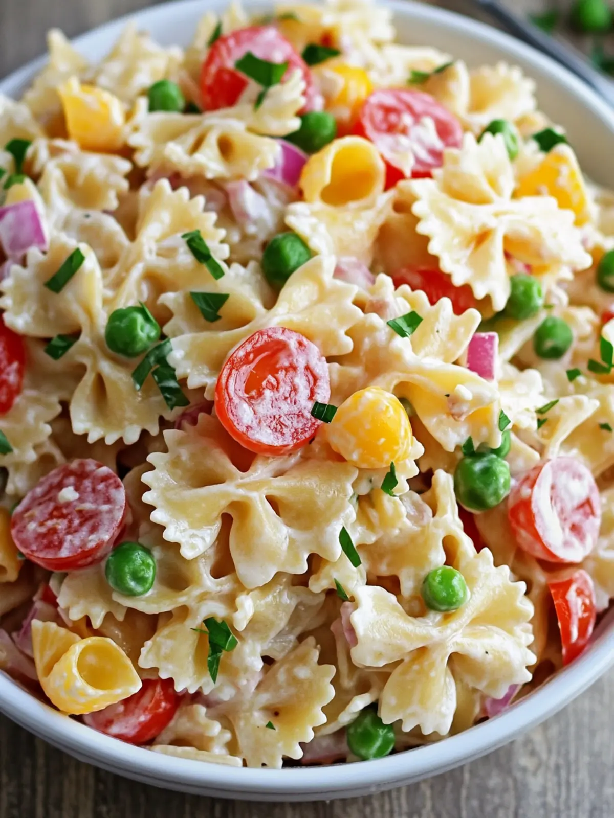 Delicious Creamy Bow Tie Pasta Salad for Every Occasion 4 Creamy Bow Tie Pasta Salad