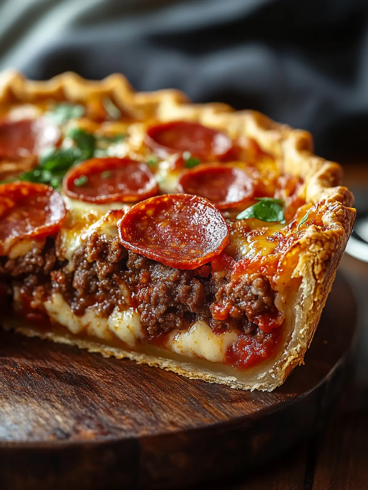 Delicious Deep Hamburger Beef Sausage & Pepperoni Pie Recipe 2 Deep Hamburger Beef Sausage & Pepperoni Pie