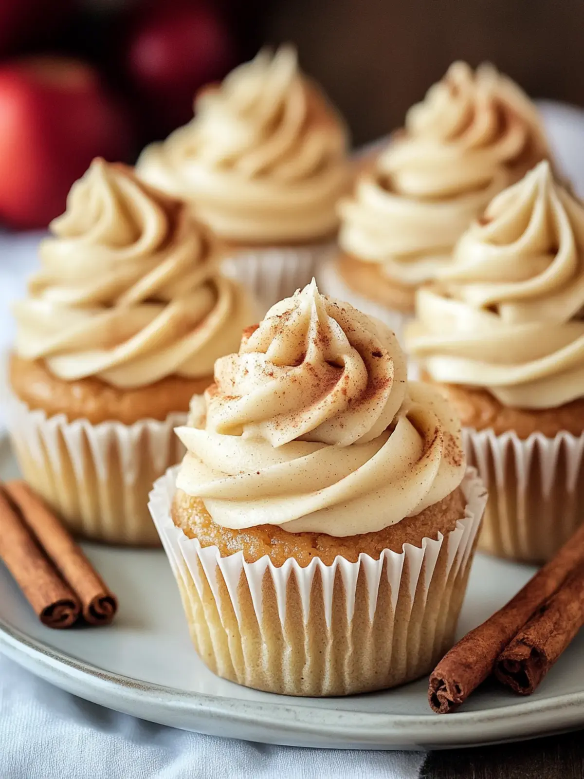 Delicious Apple Cider Cupcakes with Spiced Buttercream Frosting 4 Apple Cider Cupcakes with Spiced Buttercream Frosting