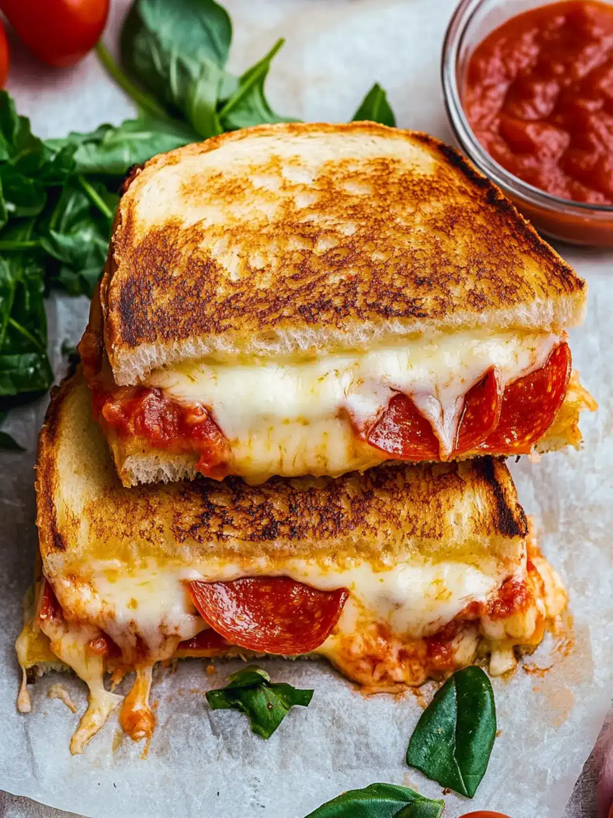 Ultimate Pizza Grilled Cheese: Irresistibly Cheesy Delight 2 Pizza Grilled Cheese