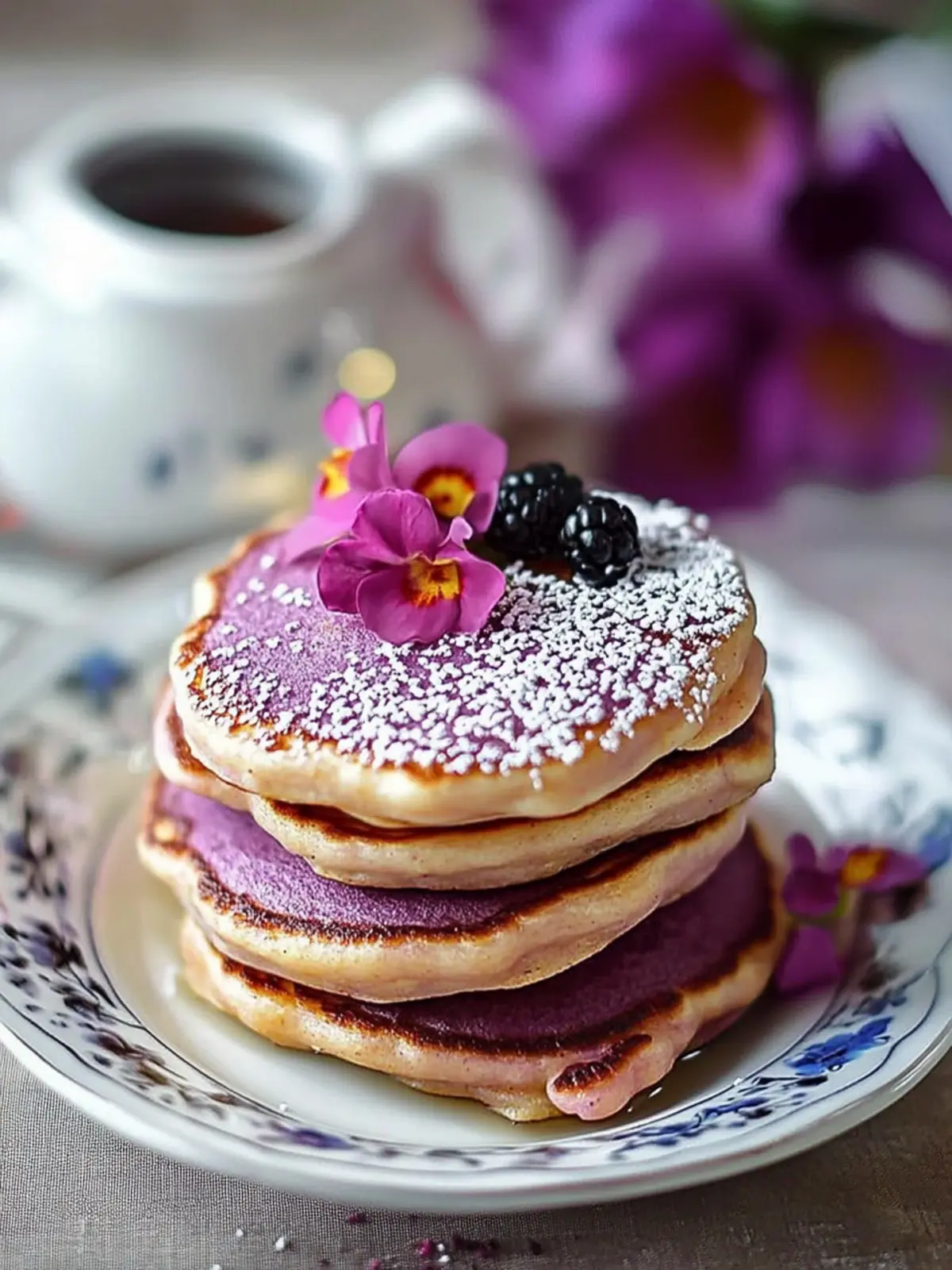 Purple Sweet Potato Pancakes: Chewy, Healthy, and Irresistible 3 Purple Sweet Potato Pancakes