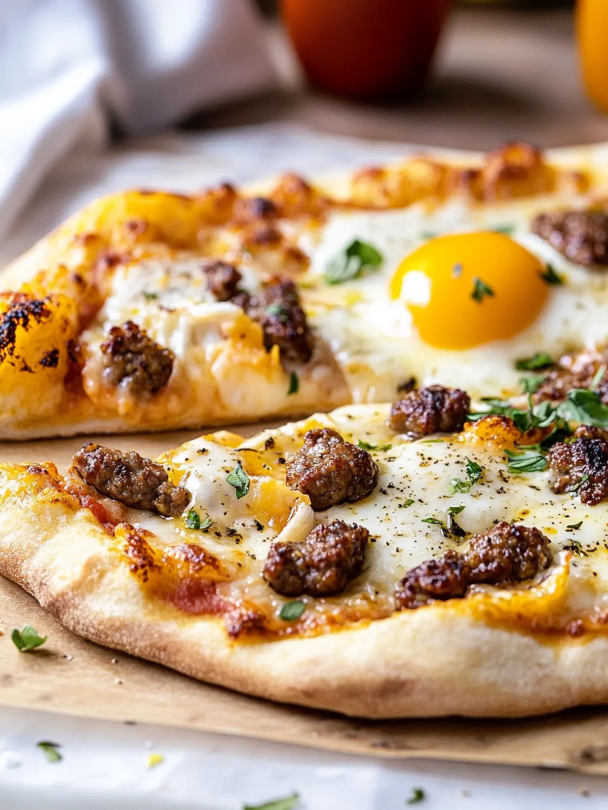 Sausage Breakfast Pizza: A Savory Morning Must-Try! 2 sausage breakfast pizza