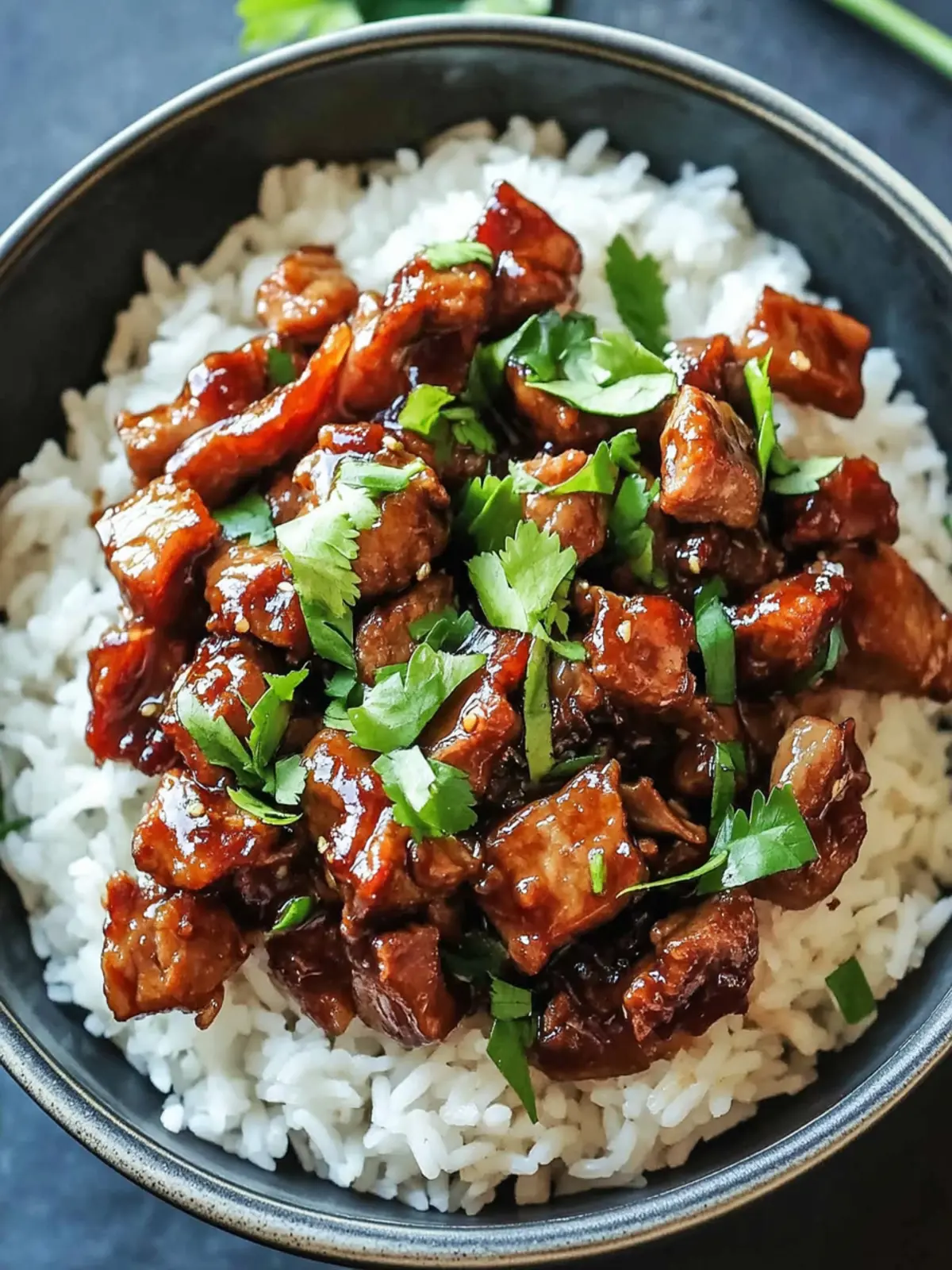 Sweet Caramelized Pork with Rice for a Cozy Dinner Delight 2 Sweet caramelized pork with rice