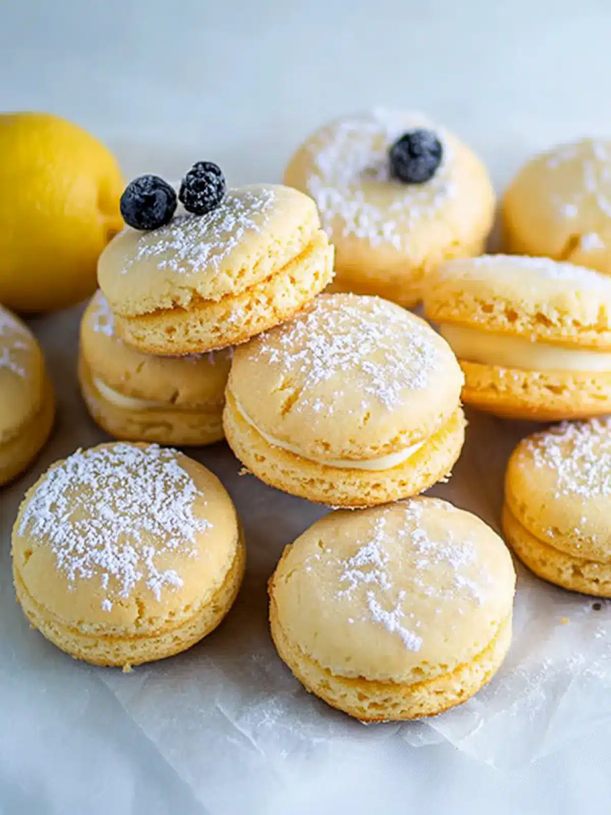Delicious Passionfruit Sponge Cookies for a Sweet Escape 2 sponge cookies