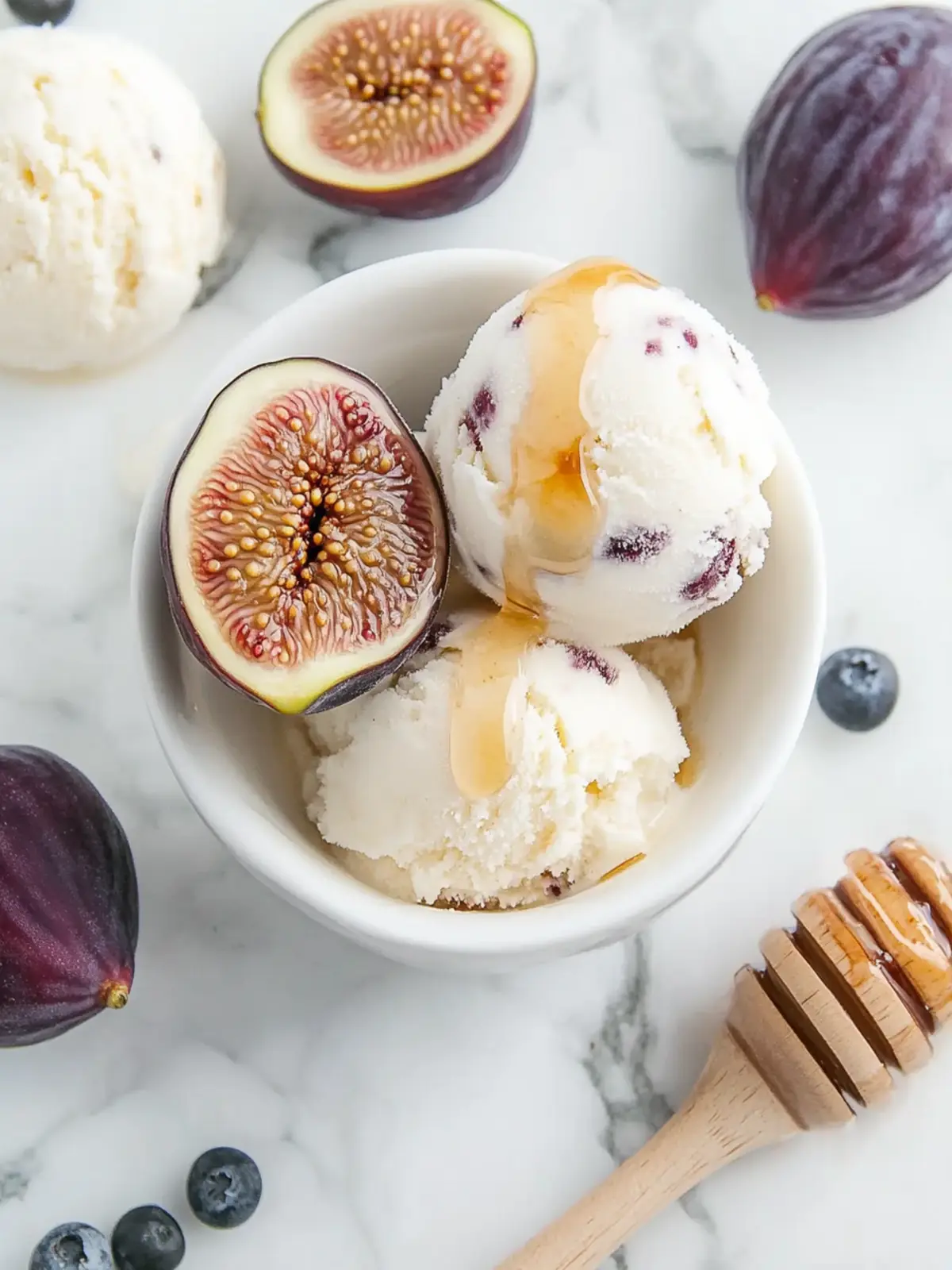 Creamy Honey-Drizzled Fig and Ricotta Ice Cream Recipe 5 Honey-Drizzled Fig and Ricotta Ice Cream