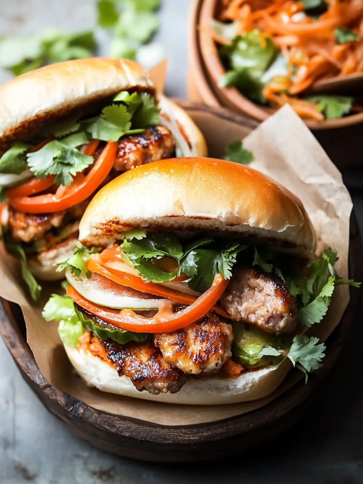 Savory Pork Banh Mi Burger: A Flavor-Packed Twist 2 Pork Banh Mi Burger
